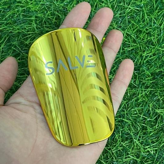 SALVE Mini Shin Pads Shin Guards, 8x5 Special Edition Gold