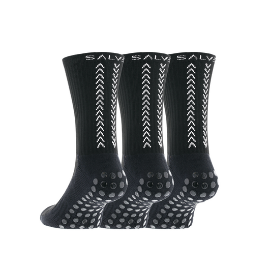 Salve Grip-socks 1,0 3er-Pack, Schwarz